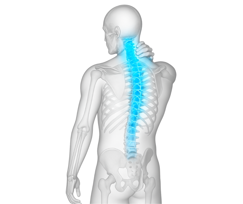 Pain in the neck showing in blue