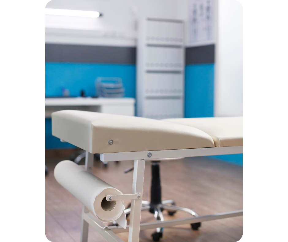 Chiropractic bed zoomed view