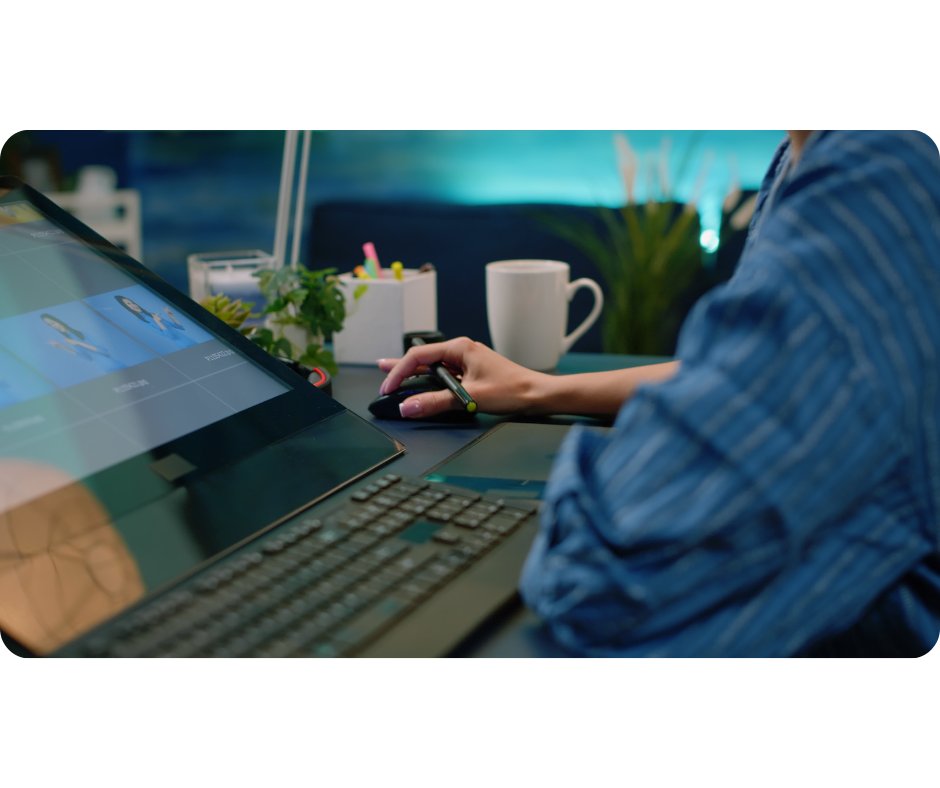 Person working on a computer